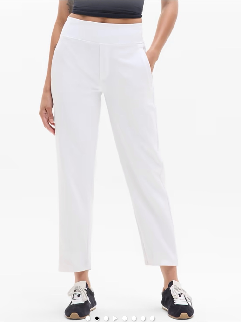 Athleta Endless Pant Women’s White Stretch High-Waist Straight pants NWT.